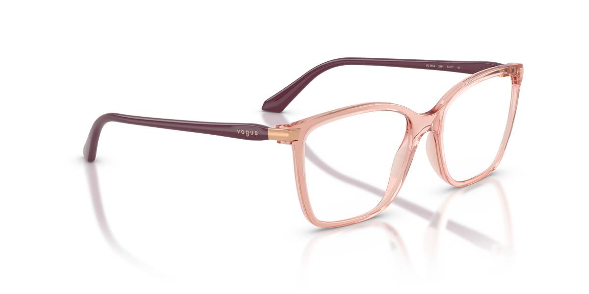 Vogue VO5654 Eyeglasses with Transparent Dark Pink Frame | Vogue